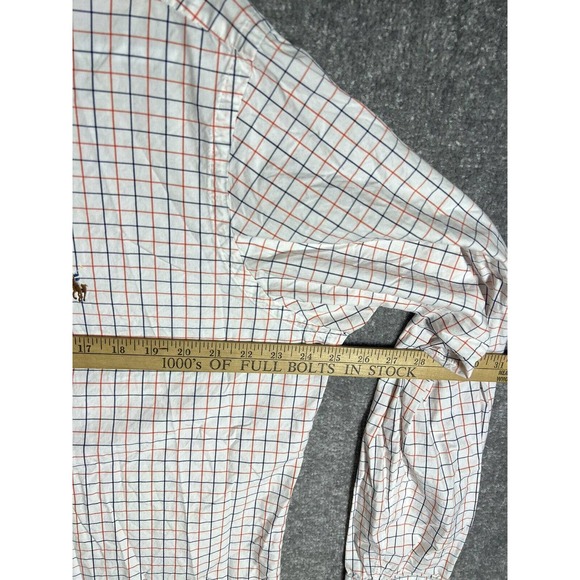 Ralph Lauren Classic Fit Windowpane Button Down Dress Shirt Mens Size 16.5 Large - Picture 15 of 16